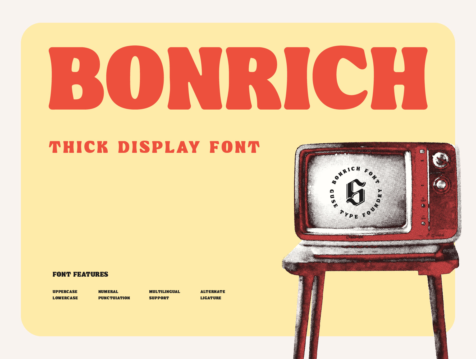 Bonrich字体 Bonrich Font otf格式-字体-到位啦UI